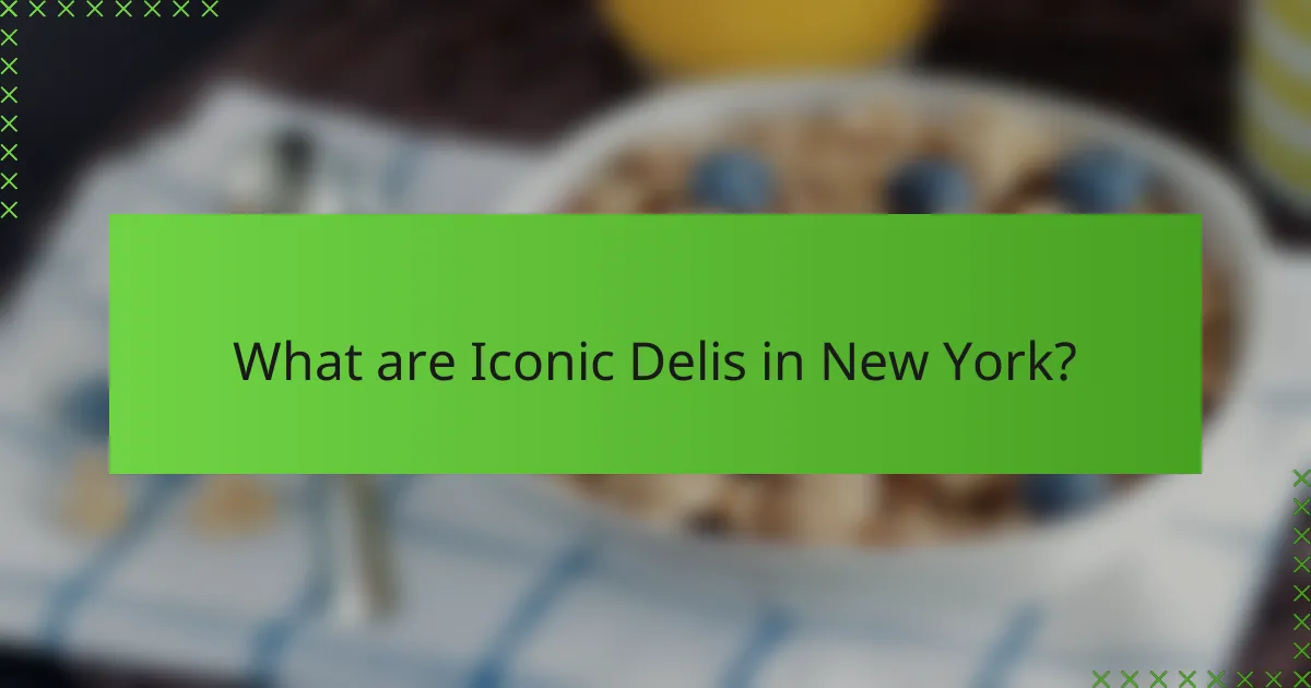What are Iconic Delis in New York?