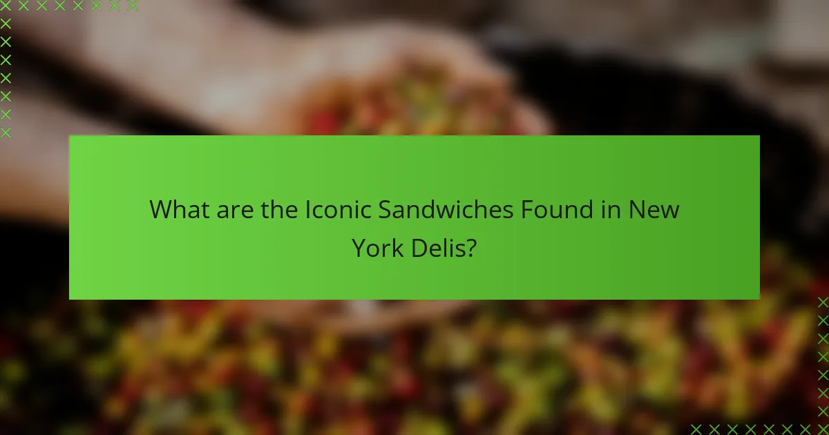 What are the Iconic Sandwiches Found in New York Delis?