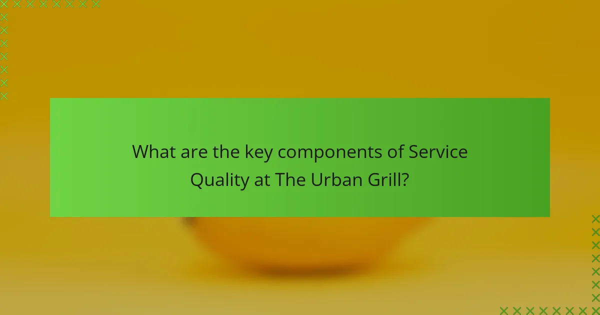 What are the key components of Service Quality at The Urban Grill?
