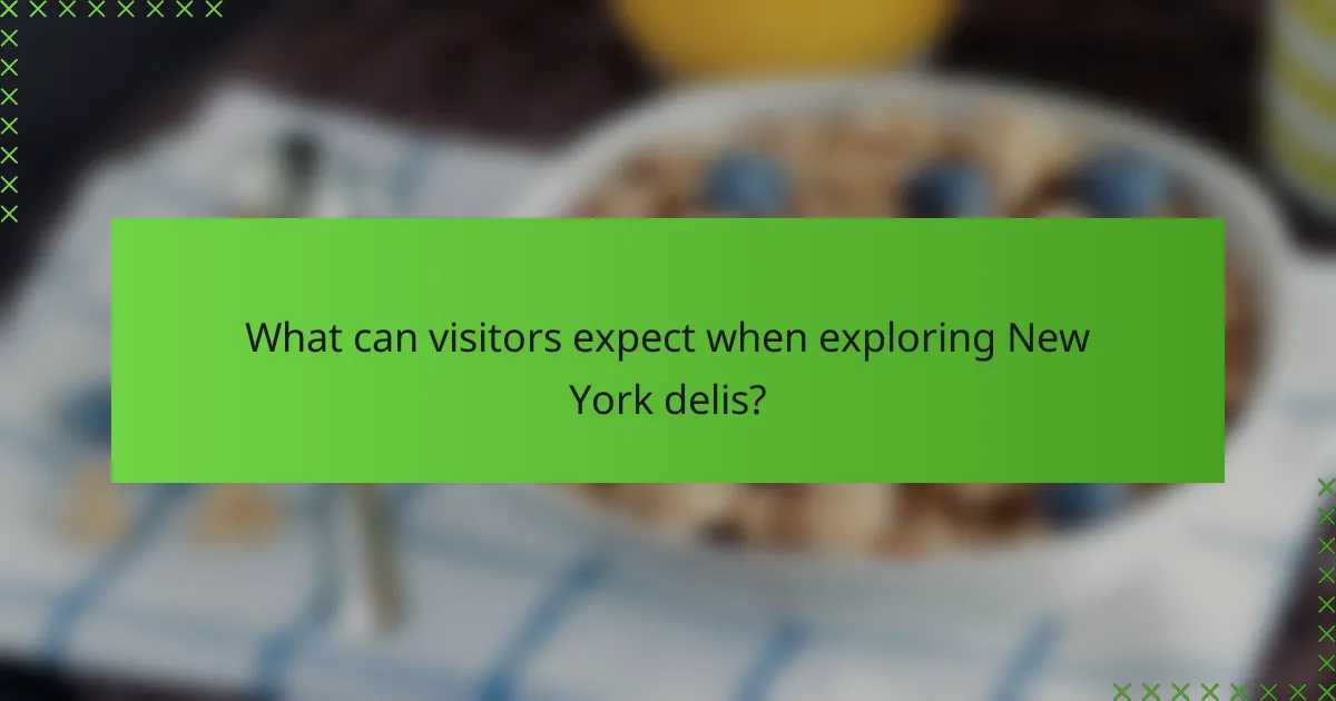 What can visitors expect when exploring New York delis?